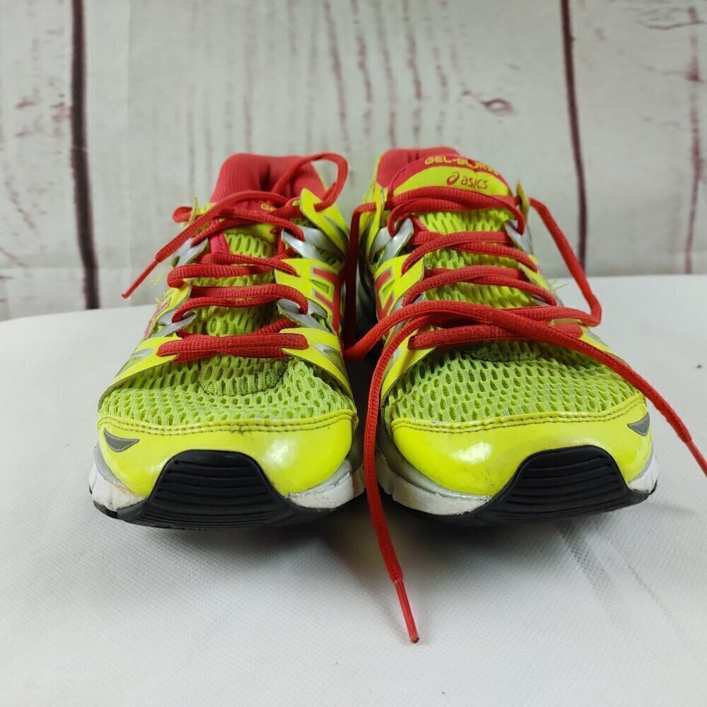 Asics Womens Gel Blur 33 T2H8N Yellow Pink Running Shoes Sneakers Size 9 - Picture 3 of 11